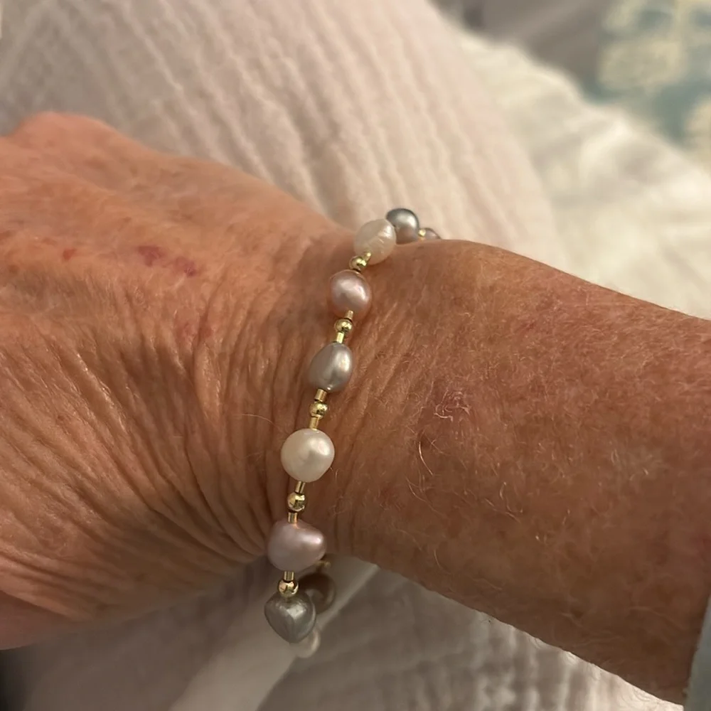 Pearl Bracelet 18k plated gold - Picture 2 of 4